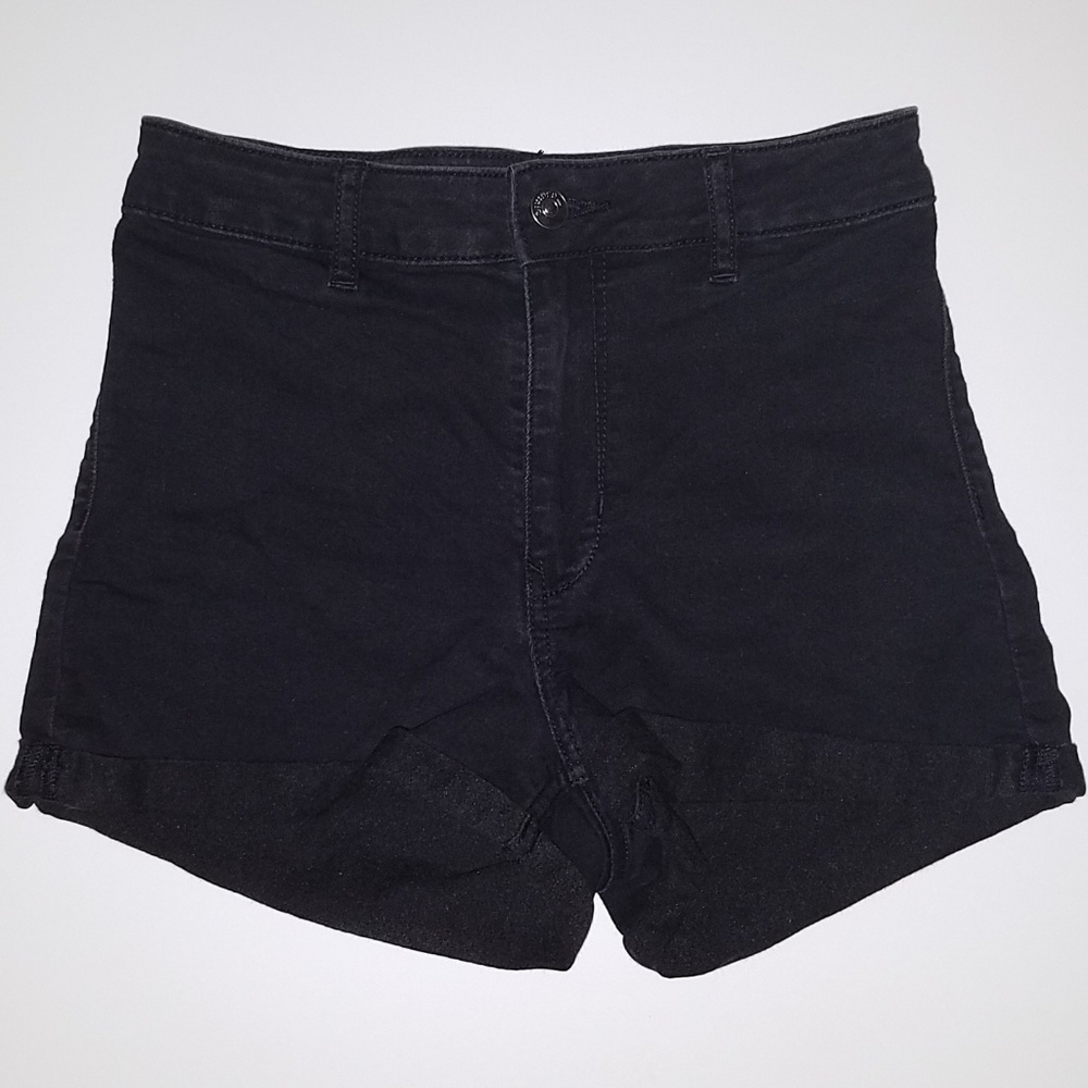 H&M Divided High Rise Denim Shorts - Black